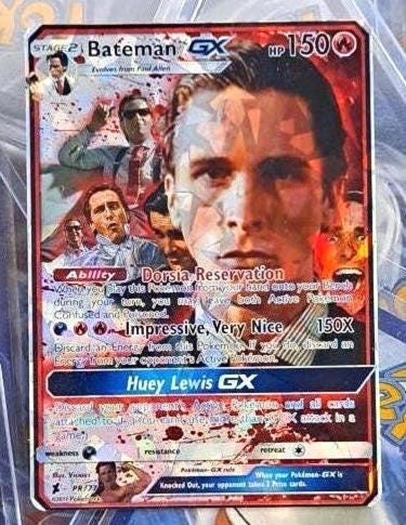 American Psycho Pokemon Card - Etsy