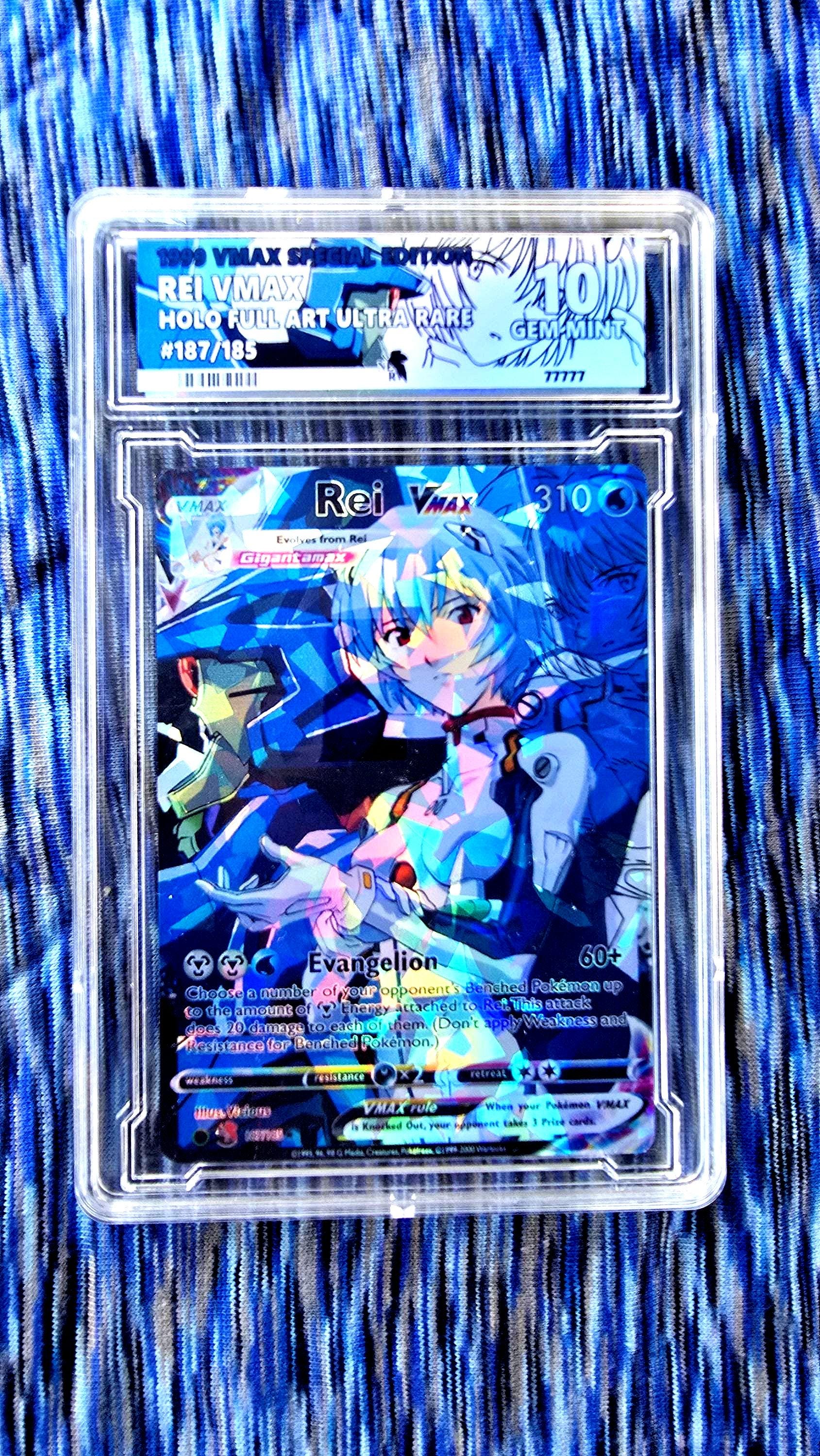 Rei Ayanami From Neon Genesis Evangelion Pokemon Card - W/ Custom