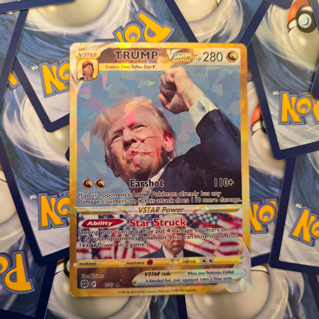 Trump Earshot Pokemon Card - Etsy
