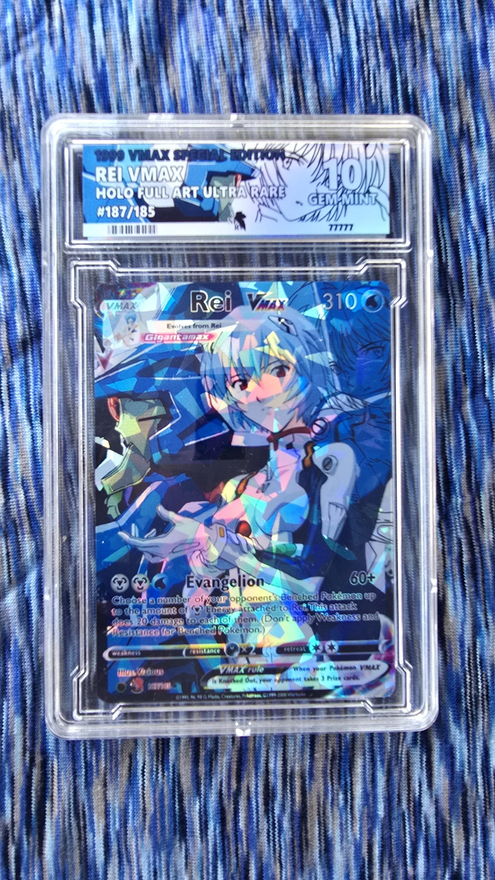 Rei Ayanami From Neon Genesis Evangelion Pokemon Card - W/ Custom