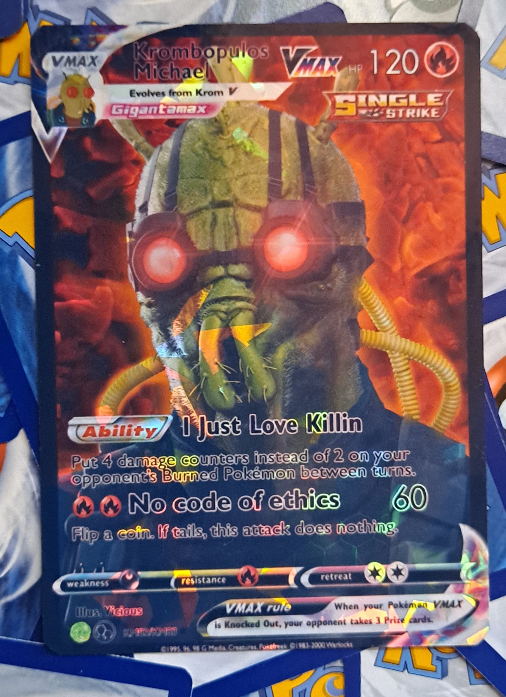 Krombopulos Michael Pokemon Card - Rick and Morty - Etsy
