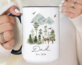 Dad Est Mug, New Dad Gift, First Time Dad Gift, New Dad Mug, Dad Coffee Mug, Personalized Dad Mug, Dad To Be Gift, Baby Announcement