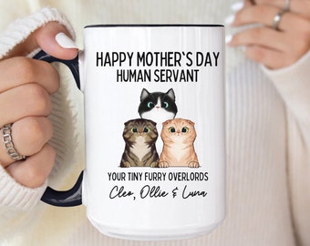 Personalized Happy Mother's Day Cat Mug, Cat Mom Mug, Mothers Day Gift, Custom Cat Mug, Cat Lover Gift, Funny Mug For Cat Mom
