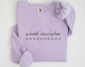 School Counselor Sweatshirt, Gift For School Counselor, School Psychologist Sweater, School Therapist Sweatshirt, Comfort Colors®