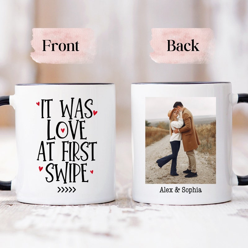Personalised Valentine's Day Custom Photo & Text Mug Perfect Gift for Your Love. Boyfriend Girlfriend Husband Wife Partner Fiancé Fiancée