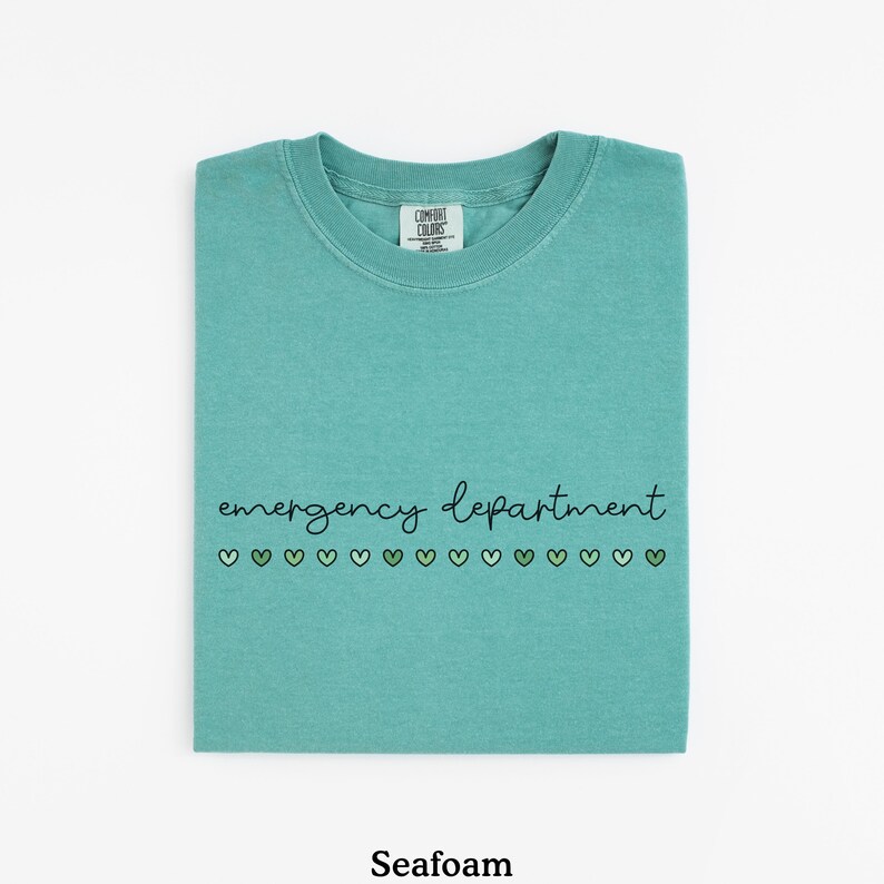 St Patricks Emergency Department Shirt, ER Nurse Shirt, ER Nurse Gift, St Patricks Gift For ER Nurse, Emergency Room, Comfort Colors® Seafoam