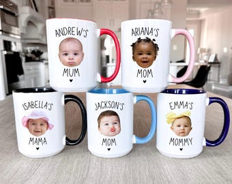 Custom Baby Face Mom Mug, New Mom Mug, Photo Coffee Mug, First Time Mom Gift, Baby Photo Mug, Baby Keepsake Mug For New Mom, Custom Face Mug