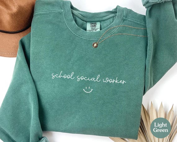 School Social Worker Sweatshirt, School Psychologist, Social Worker Gift, Social Worker Shirt, School Counselor Crewneck, Comfort Colors®
