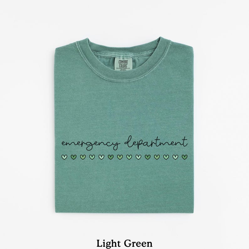 St Patricks Emergency Department Shirt, ER Nurse Shirt, ER Nurse Gift, St Patricks Gift For ER Nurse, Emergency Room, Comfort Colors® Light Green