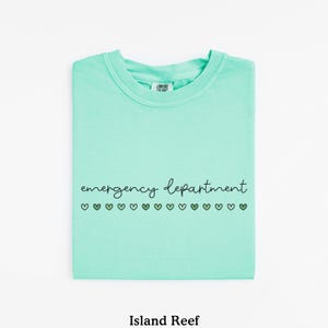 St Patricks Emergency Department Shirt, ER Nurse Shirt, ER Nurse Gift, St Patricks Gift For ER Nurse, Emergency Room, Comfort Colors® Island Reef