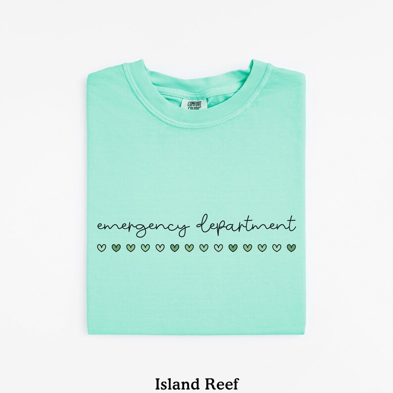 St Patricks Emergency Department Shirt, ER Nurse Shirt, ER Nurse Gift, St Patricks Gift For ER Nurse, Emergency Room, Comfort Colors® Island Reef