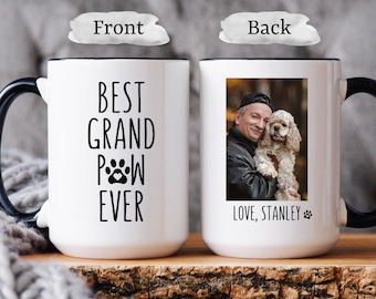 Grandpaw Mug, Custom Dog Mug, Dog Grandpa Gift, Dog Grandpa Mug, Custom Pet Mug, Dog Grandpaw Mug, Gift From Granddog, Grandpaw Gifts