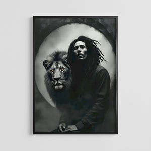 Bob Marley Lion Poster - Etsy