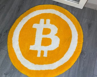 Bitcoin Collector's Edition: Unique Handcrafted Bitcoin Rug / Just 1 piece