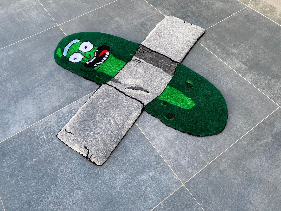PICKLE RICK Tufting Rug / PICKLE /anime Rug / Rug Decoration - Etsy