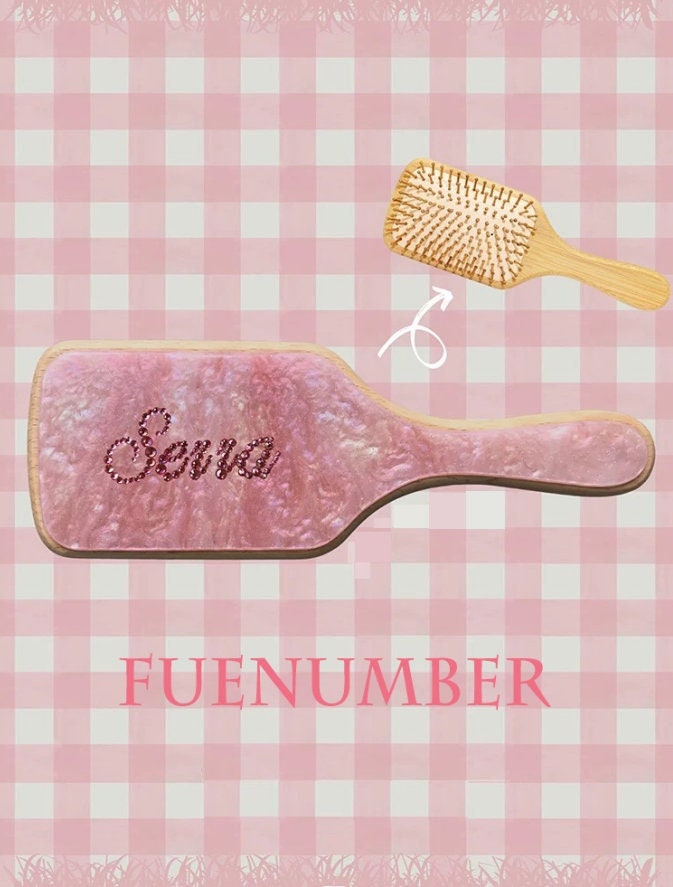 Personalised Hairbrush,Custom Pink Paddle Hairbrush,Bridesmaid gift,Birthday Gift for Girl