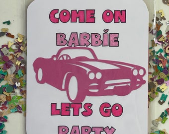 Lets Go Party Card