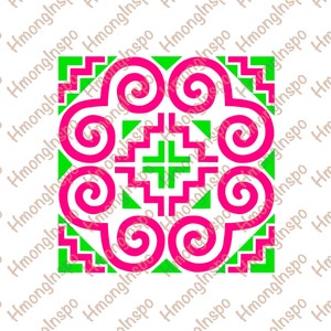 Hmong Elephant Print, Hmong Art, Hmong Print, Hmong Pattern, Hmong Digital Art.