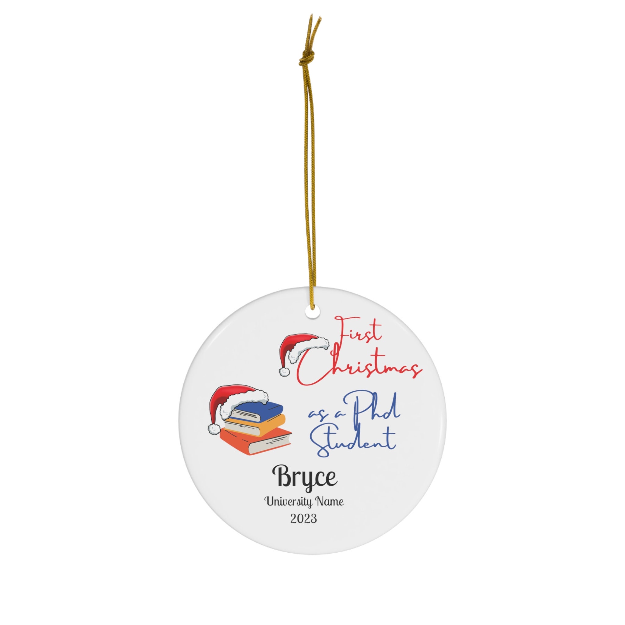 Personalized College Ornament 2023, Freshmen Ornament, Class of 2023