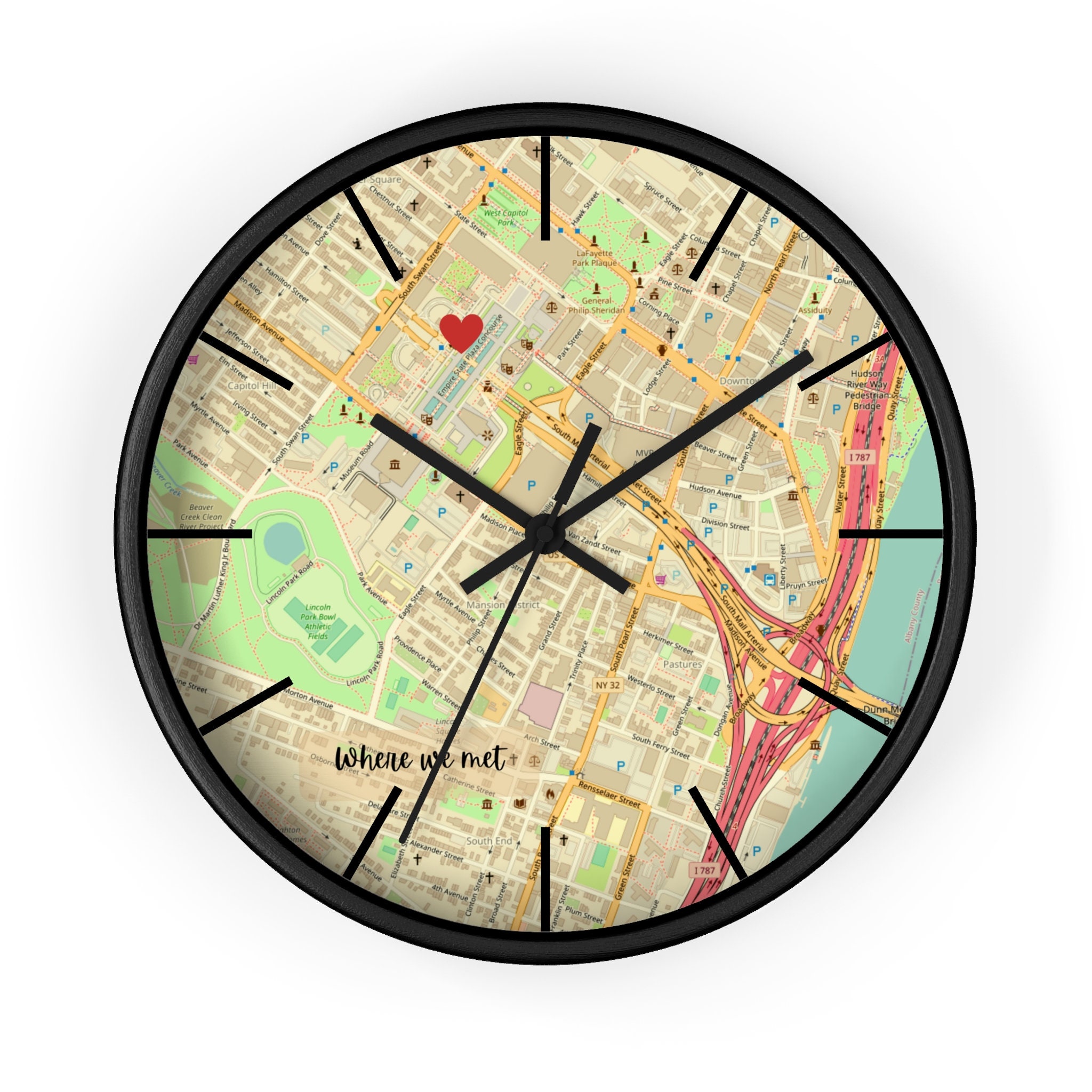 Custom Map Clock, Personalized Anniversary Gift, Wall Decor - Etsy