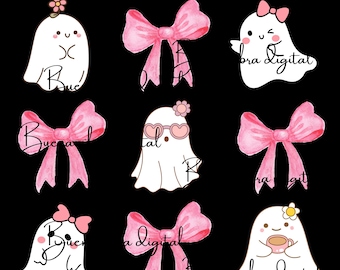 Coquette Halloween png, Halloweenstrik, Halloweenpompoen png, roze lint, griezelig seizoen, girly coquettestrik png