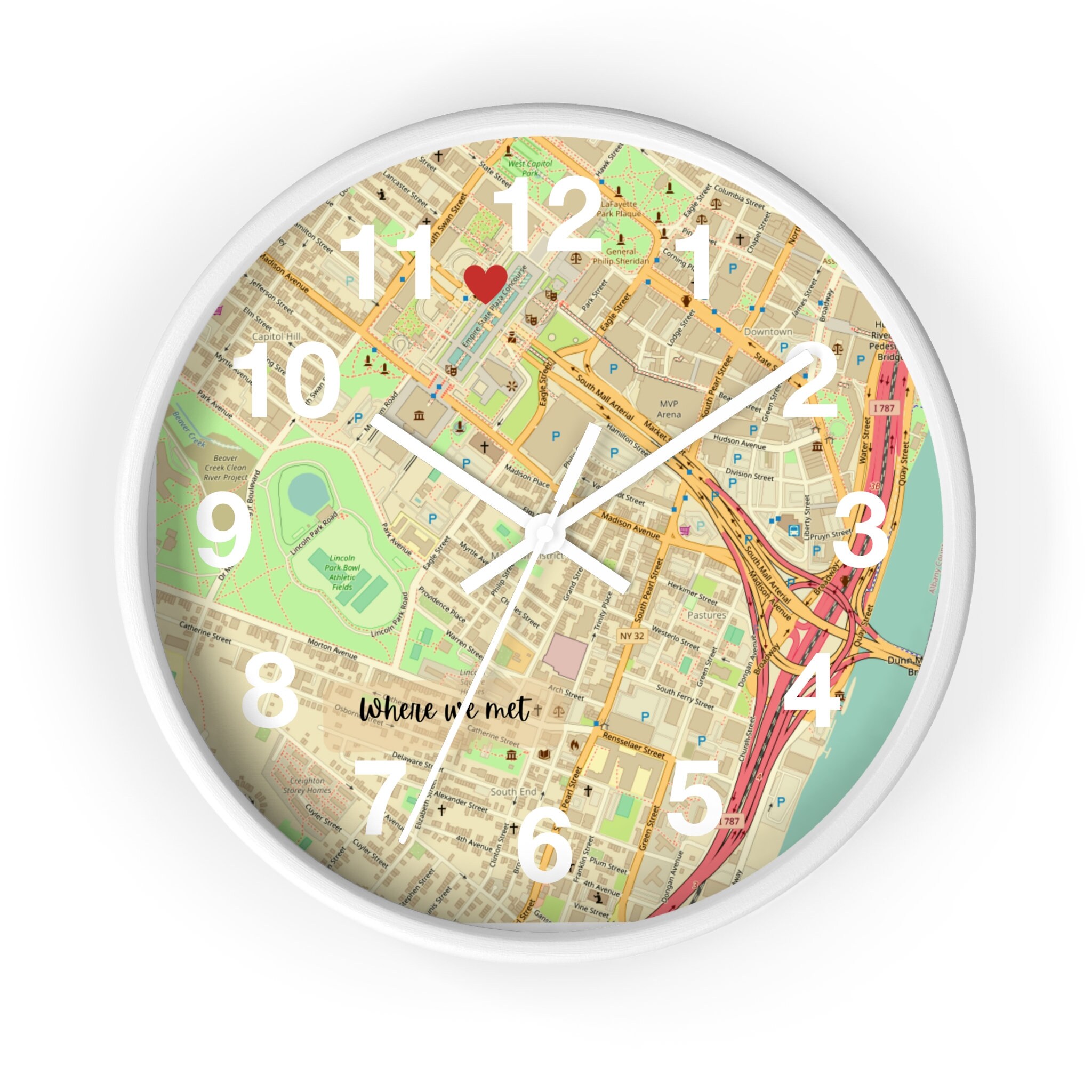 Custom Map Clock, Personalized Anniversary Gift, Wall Decor - Etsy