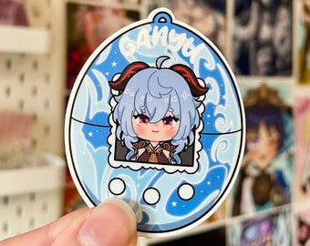 Pegatina de Tamagotchi de Ganyu Genshin / Pegatina de vinilo