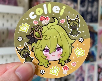 Collei Genshin round sticker / Vinyl Sticker