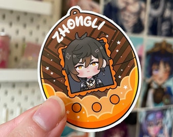 Zhongli Genshin Tamagotchi sticker / Vinyl Sticker