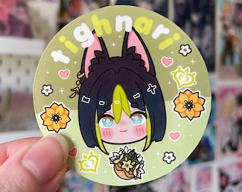 Tighnari Genshin round sticker / Vinyl Sticker