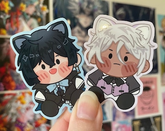 Vampire Kitties Vinyl Stickers, Cute Stickers, Chibi, Vanitas, Noe