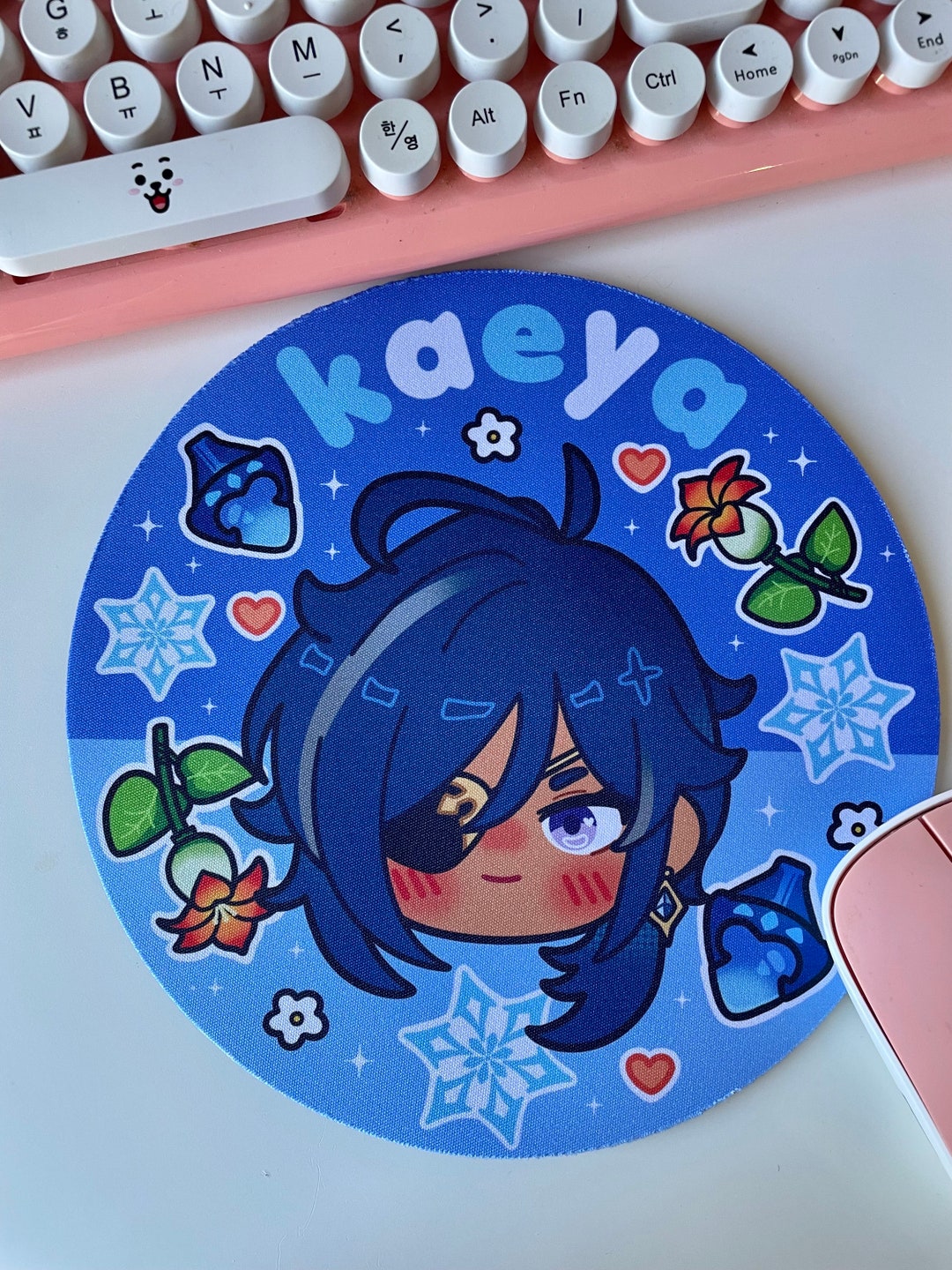 Kaeya Mousepad Round Genshin Impact Mouse Mat - Etsy