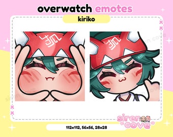 Emotki Kiriko Overwatch na Twitch, Discord i Youtube / Kawaii, Dla Streamerów,