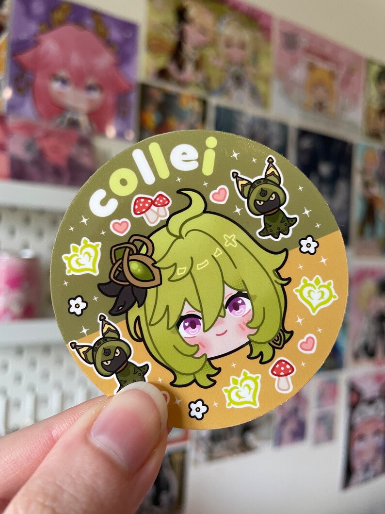 Collei Loading Sticker Collei Genshin Round Sticker / Vinyl Sticker - Etsy