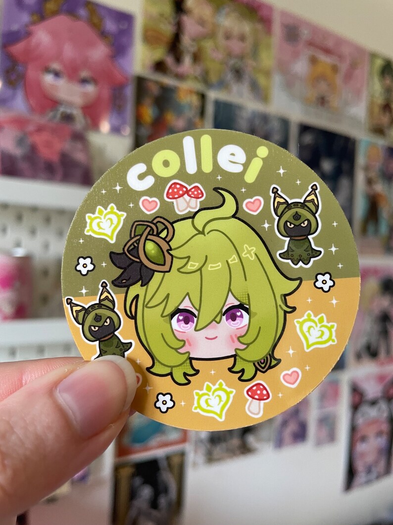 Collei Loading Sticker Collei Genshin Round Sticker / Vinyl Sticker - Etsy