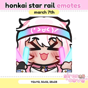 March 7th Cheer emote Honkai Star Rail for Twitch, Discord and Youtube / Kawaii, For Streamer,