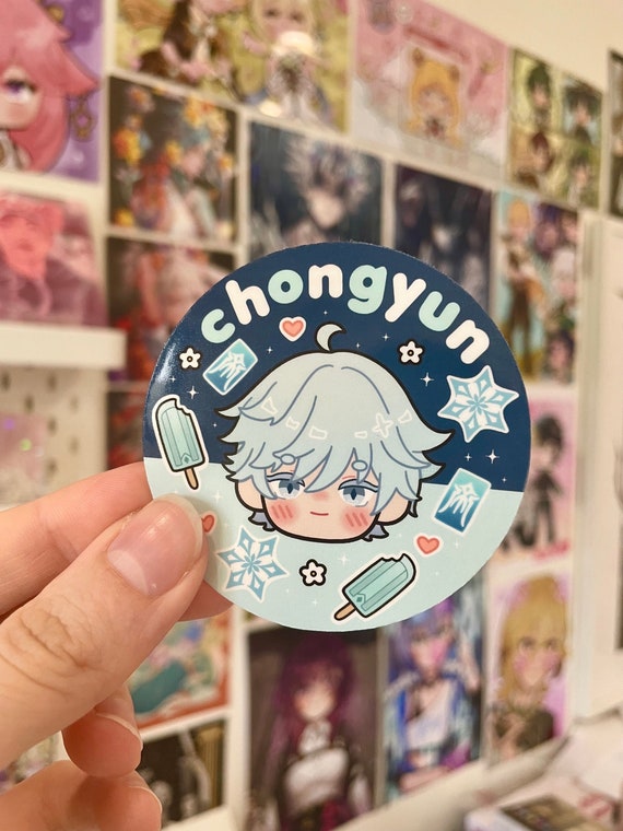 Chongyun Genshin round sticker / Vinyl Sticker