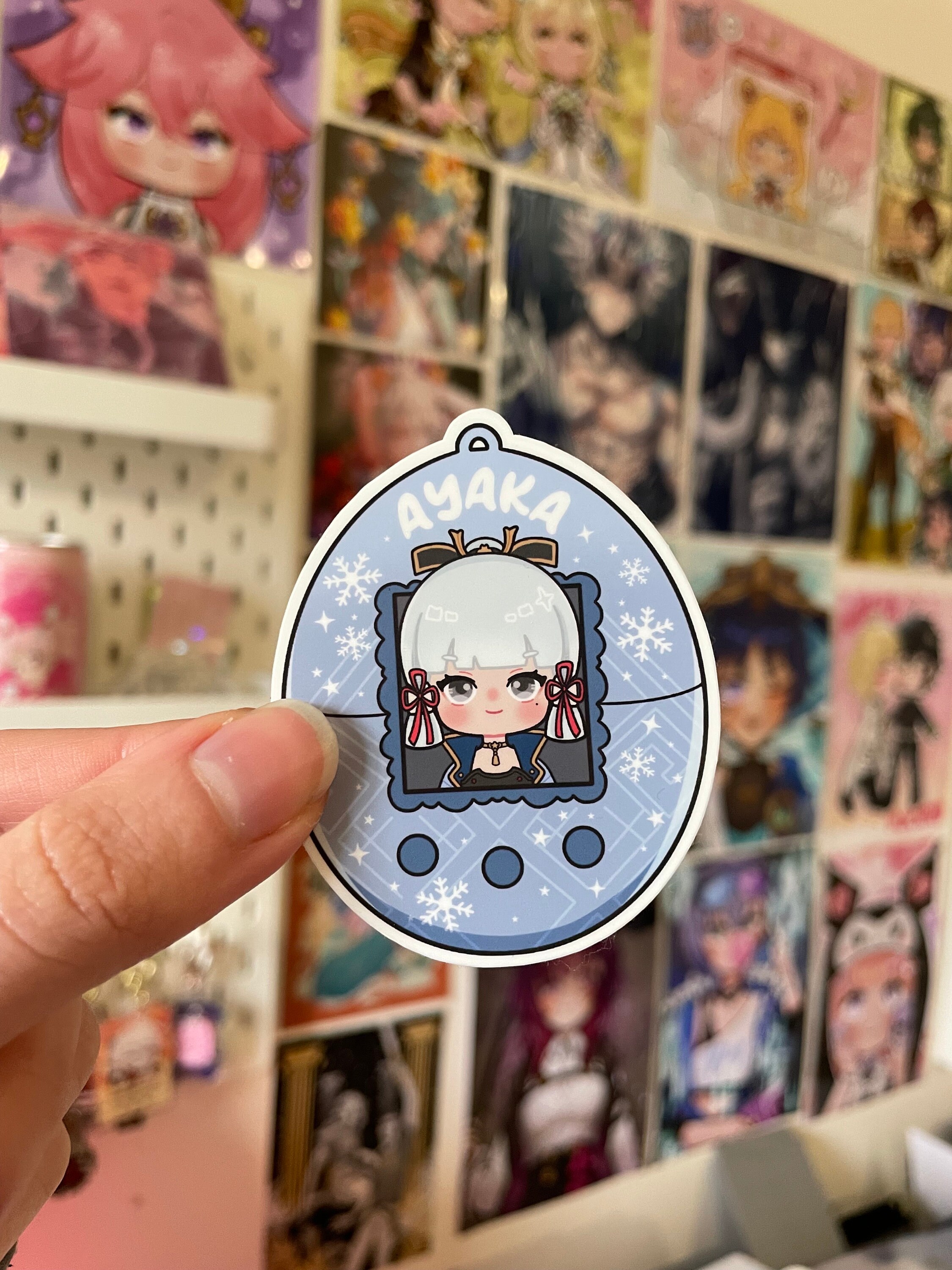 Ayaka Kamisato Genshin Tamagotchi Sticker / Vinyl Sticker - Etsy Australia