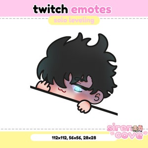 ANIMATED Sung Jin Woo Bongo emotes Solo Leveling for Twitch, Discord and Youtube / Kawaii, For Streamer,