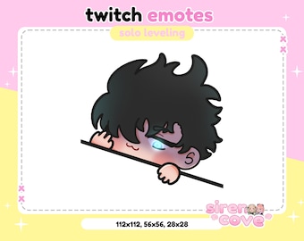 ANIMIERTE Sung Jin Woo Bongo Emotes Solo Leveling für Twitch, Discord und Youtube / Kawaii, für Streamer,