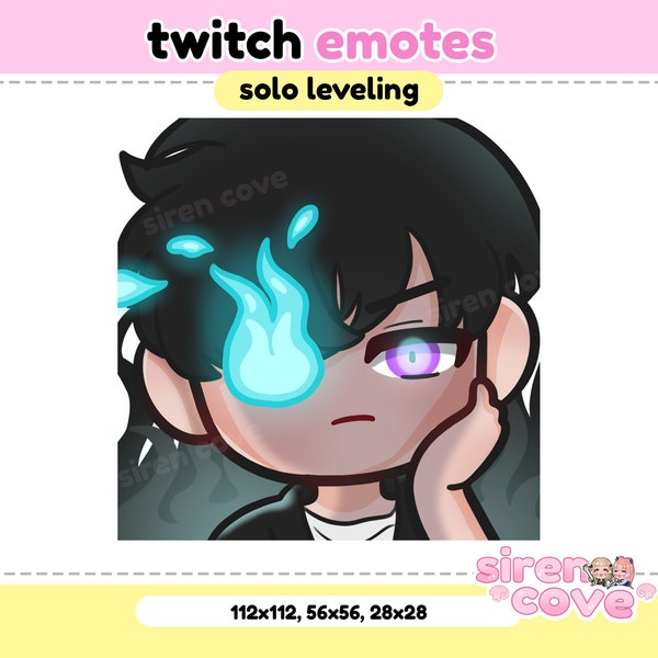 Solo Leveling Sung Jinwoo Emote para Twitch, Discord y Youtube / Kawaii, para Streamer,