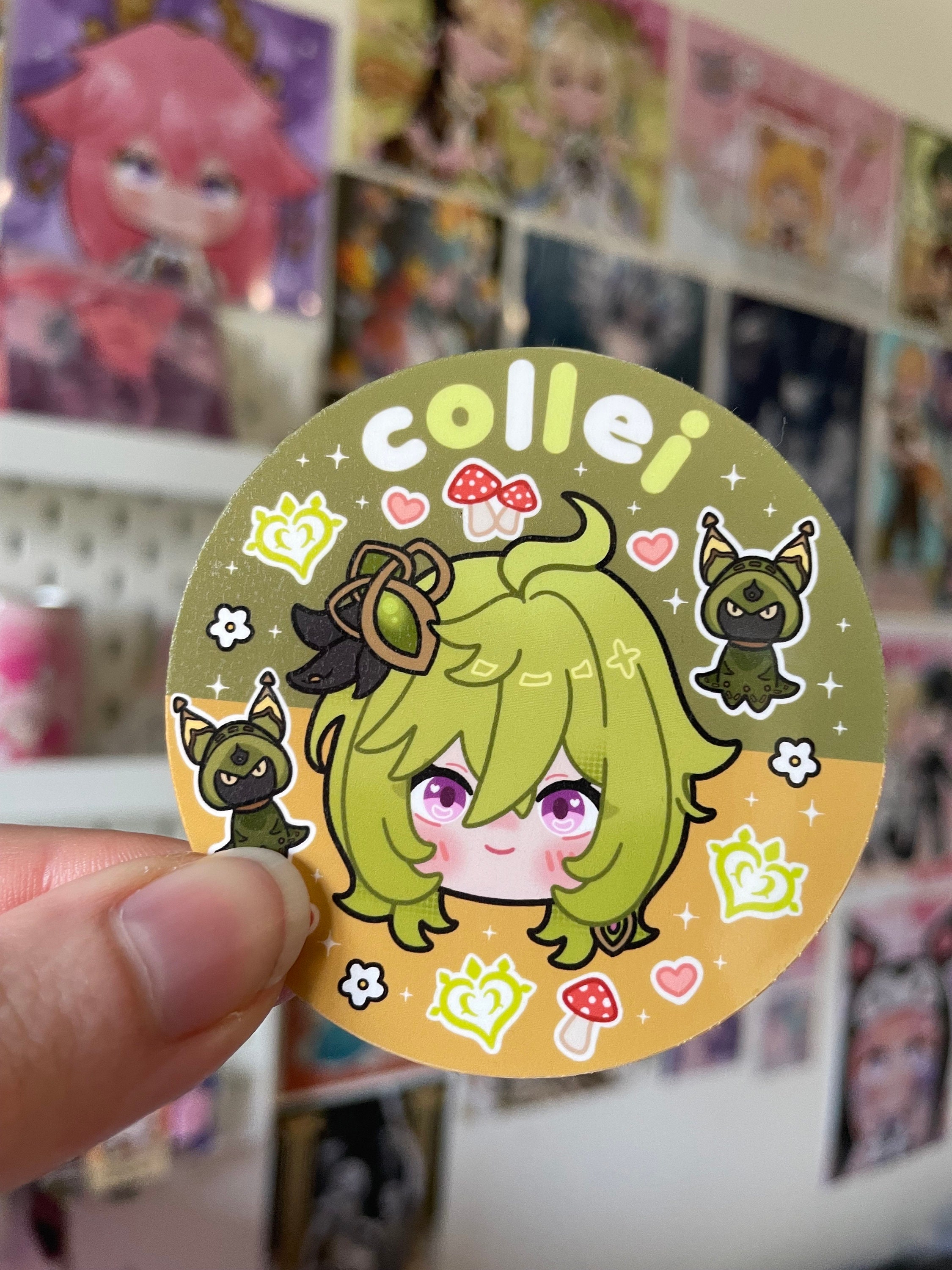 Collei Loading Sticker Collei Genshin Round Sticker / Vinyl Sticker - Etsy
