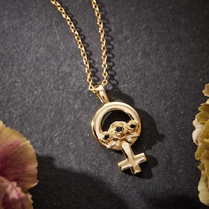 Venus Symbol Necklace, Femininst Necklace, Gender Symbol Necklace, Female Power Necklace, Goddess Necklace, Venus Goddess Symbol