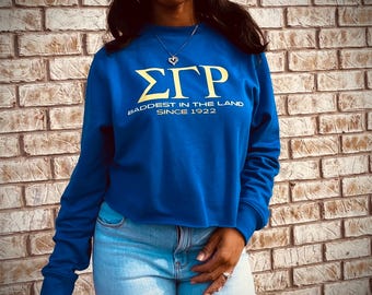 SGRho Chapter & Name Personalized Cropped Sweatshirt