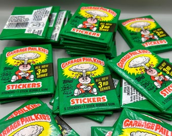 1986 Garbage Pail Kids Series 3 Topps Wax Pack Authentic | Price for 1 Pack