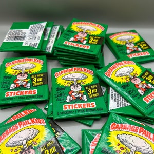 1986 ガーベッジ ペイル キッズ シリーズ 3 オリジナル トップス トレーディング カード。1 封印されたワックス パック BBCE 本物。gpk