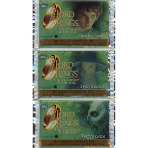 2001 Topps ロード・オブ・ザ・リング トレーディングカードパック – 封印された旅の仲間 – 3種類のデザインから選択可能