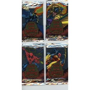 1994 Fleer Marvel Universe トレーディング カード パック - 初版、ヴィンテージ シール (カバー アートを選択)