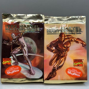 1993 SkyBox Marvel Masterpieces Sealed Trading Card Pack - 6 Cards Per Pack, Vintage Collectible From Original Box
