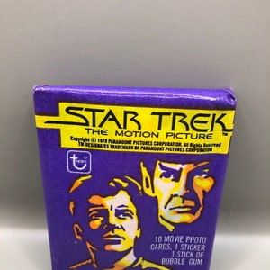 Topps Star Trek 1979 : le film en cire scellée | 1 paquet non ouvert BBCE Authentic